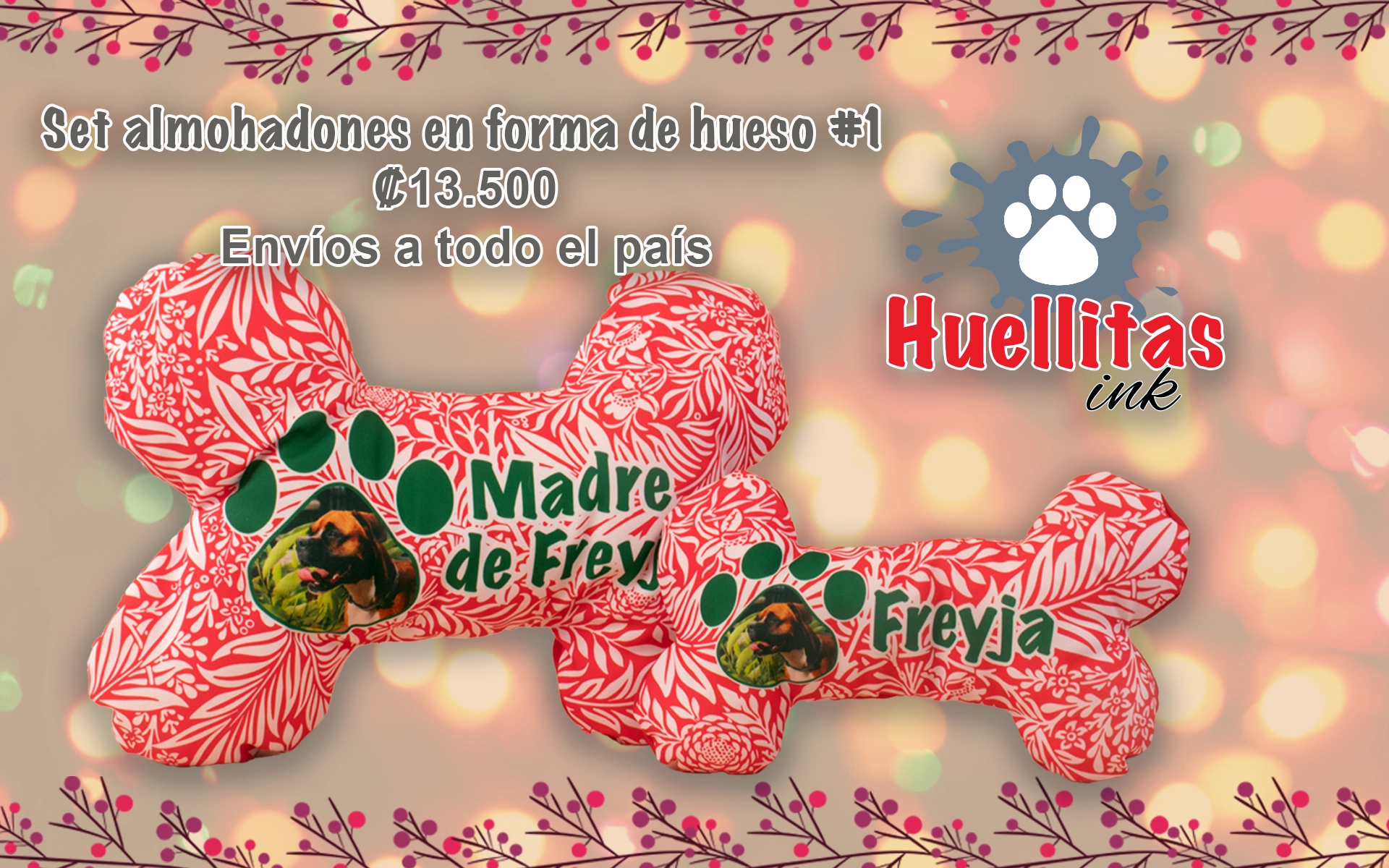 Almohadones Huellitas Ink